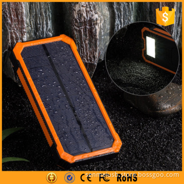 solar power bank 12000mah with led light